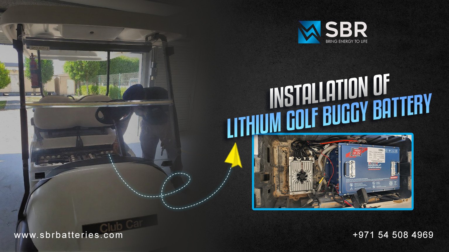 Latest Project: SBR Batteries Installs Advanced Lithium Golf Buggy Battery at Prestigious UAE Facility