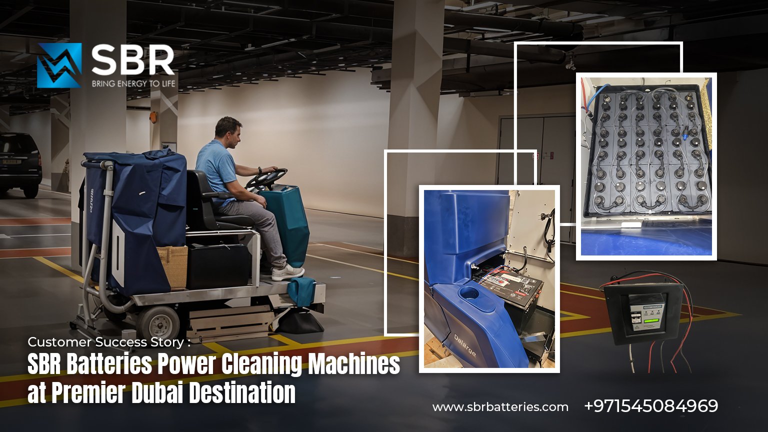 SBR Batteries Powers Cleaning Machines in Dubai